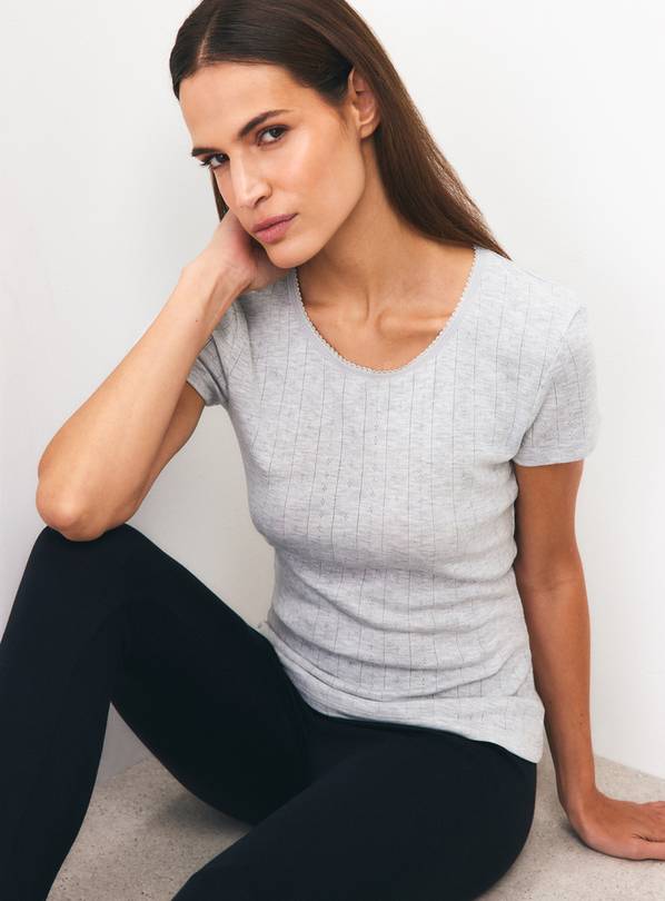 Grey & Black Thermal Long Sleeve Tops 2-Pack L